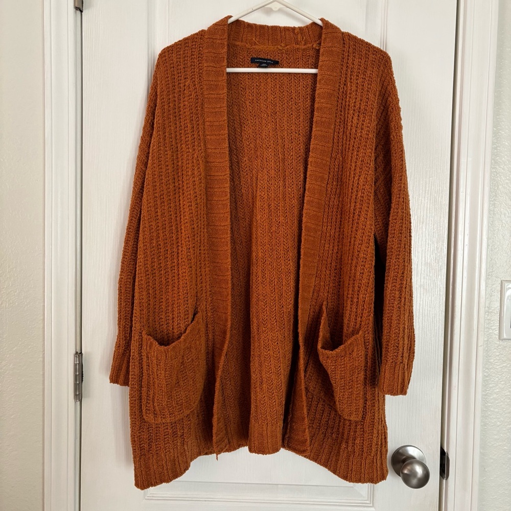 American Eagle Cozy Oversized Women's Sweater in Rust